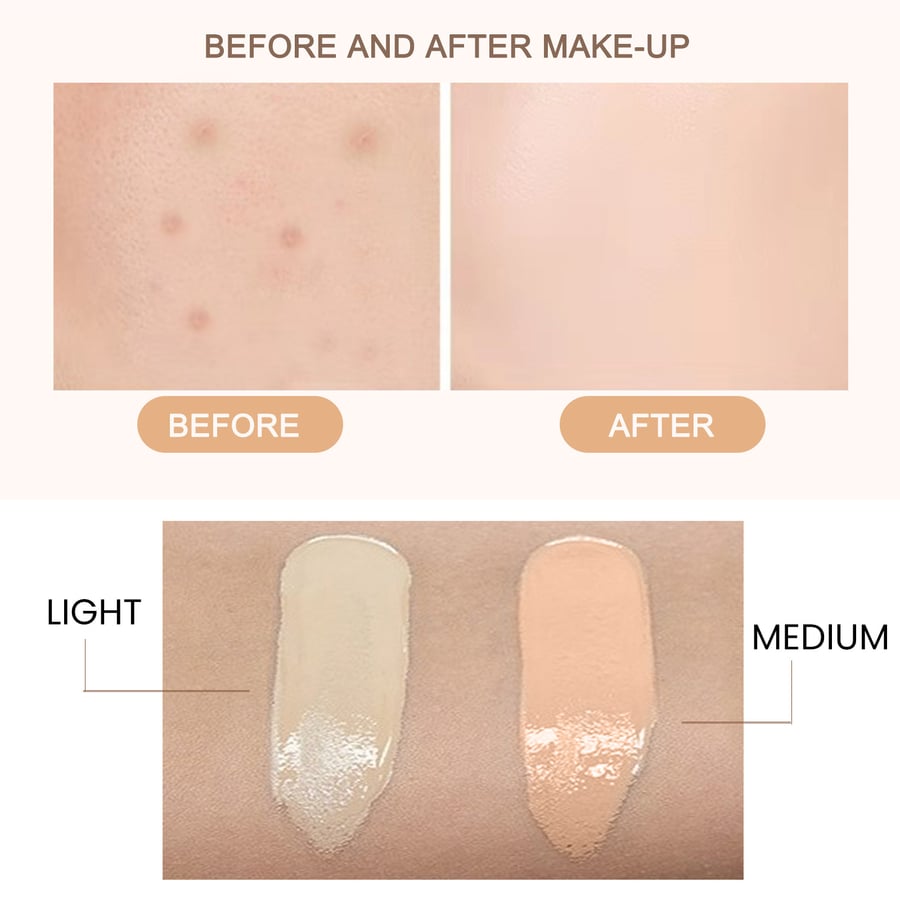 קרם CC+ להארה SPF50 עם מתקן צבע לוקס עם מברשת איפור קרם הגנה